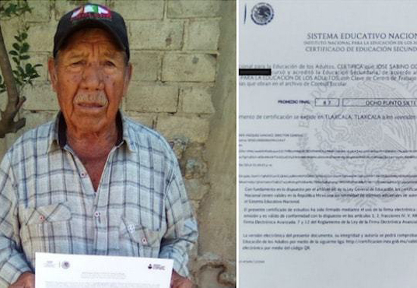Abuelo termina la secundaria a los 85 años de edad | El Imparcial de Oaxaca