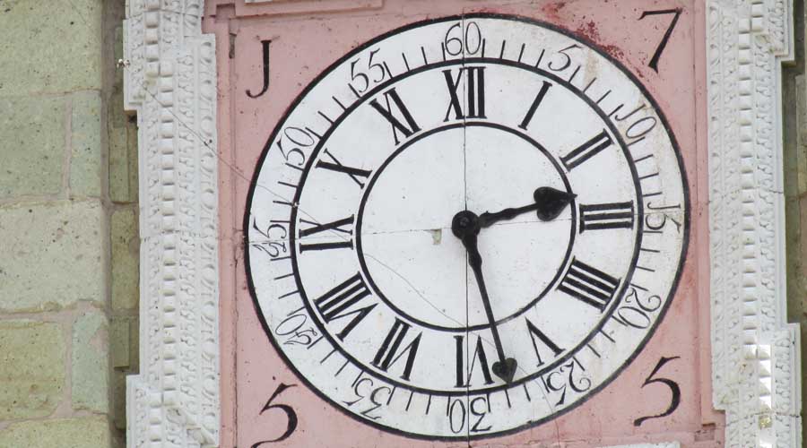 Reloj de la Catedral de Oaxaca, dejó de funcionar