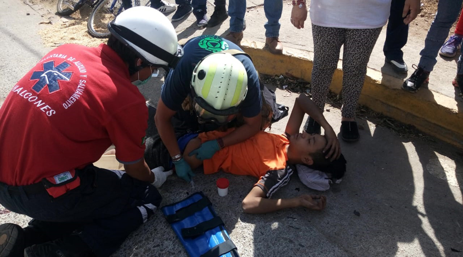 Se fractura motociclista en Santa Cruz Xoxocotlán