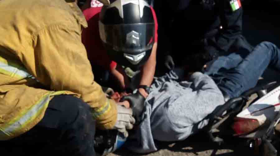 Se lesiona motociclista al derrapar en el Centro de Oaxaca | El Imparcial de Oaxaca