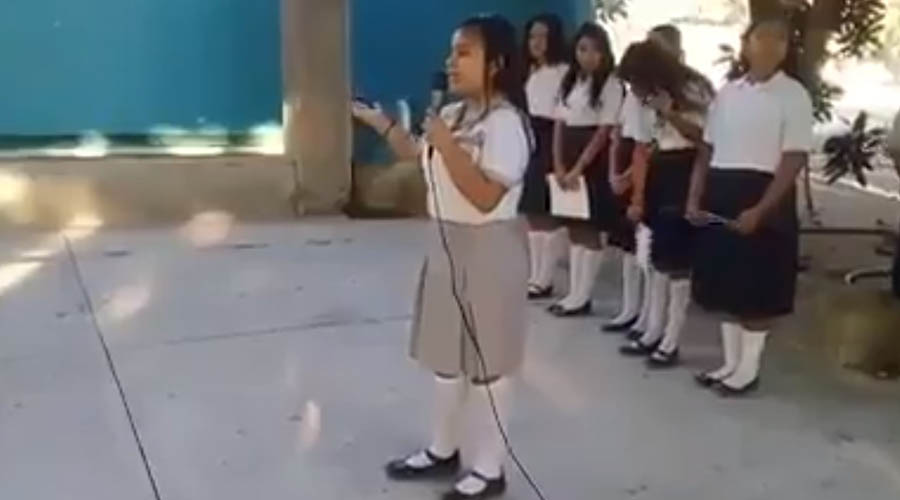 Video: Niña recita poema contra el huachicol y se hace viral | El Imparcial de Oaxaca