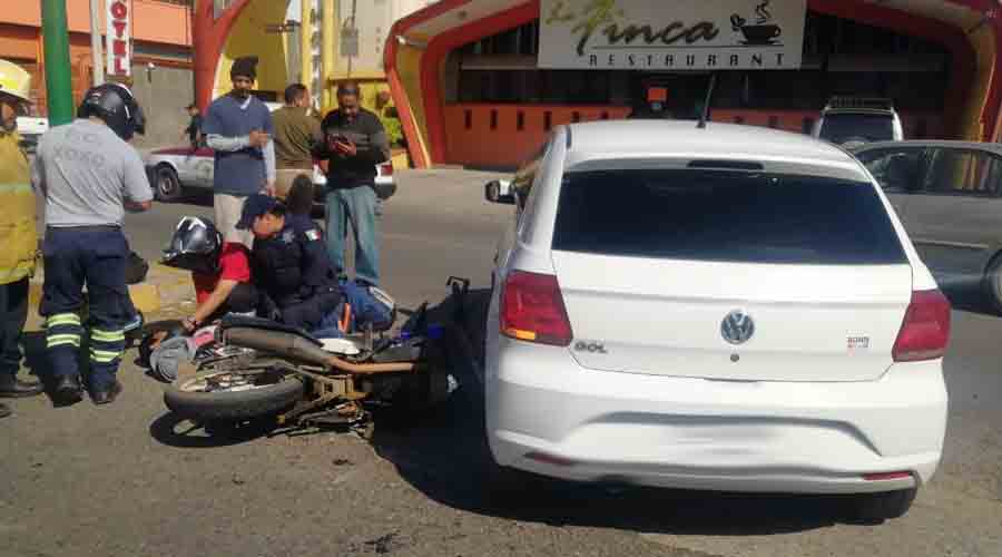 Se lesiona motociclista tras choque en Xoxo | El Imparcial de Oaxaca