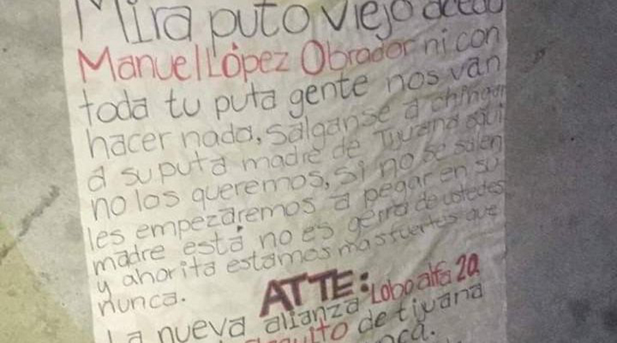 Detienen a joven guatemalteco por colgar manta con amenazas contra AMLO en Tijuana | El Imparcial de Oaxaca