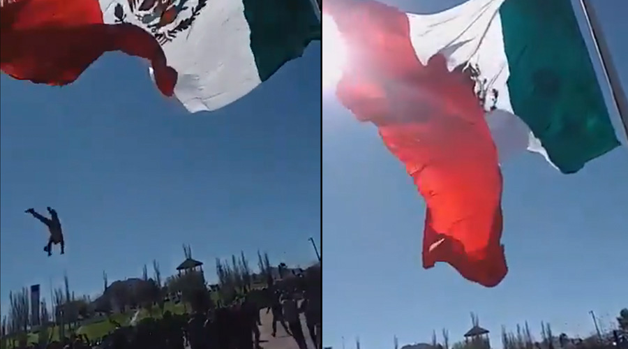 Video: Bandera arroja a soldado 5 metros y lo lesiona | El Imparcial de Oaxaca
