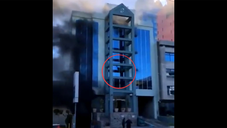 Sujeto se lanza de quinto piso pensando que se quemaba el edificio