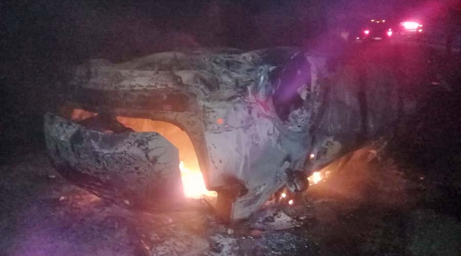 Identifican a hombre que murió calcinado en carretera federal 190