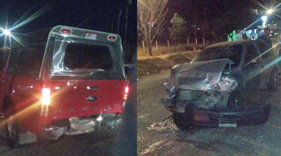 Chocan auto y camioneta en la González Guardado | El Imparcial de Oaxaca