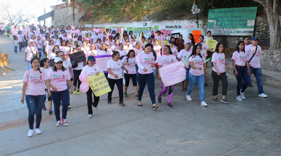 Realizan Caminata y Feria  de la Salud en Cuicatlán