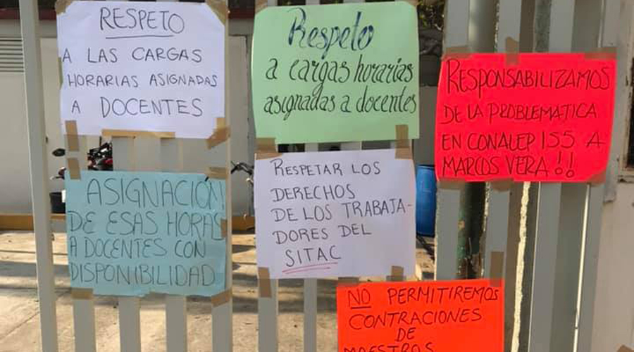 Crece la tensión  en el Conalep  de Salina Cruz, Oaxaca
