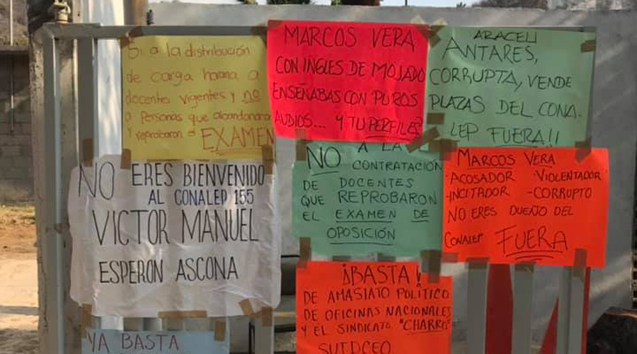 Crece la tensión  en el Conalep  de Salina Cruz, Oaxaca