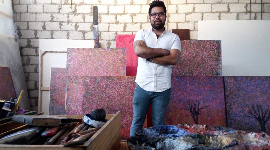 Max Sanz participó en la exposición colectiva Poética