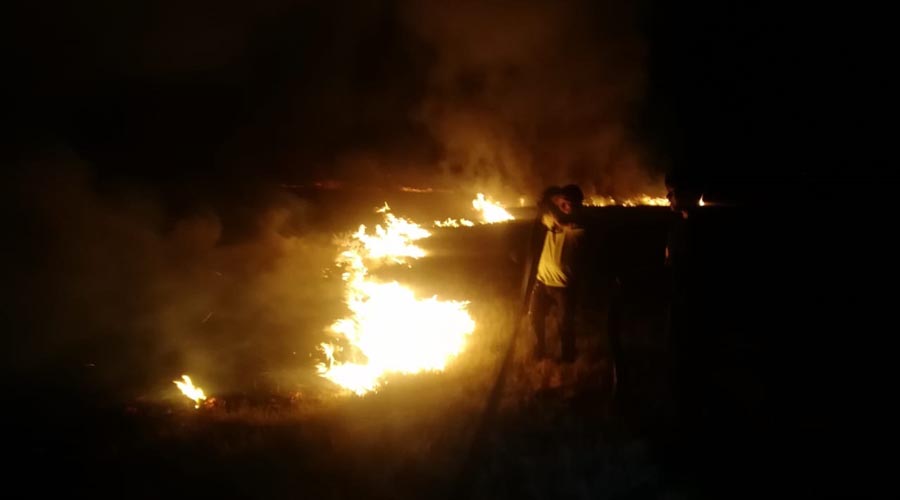 Incendio de pastizales en Rancho Valle del lago alarma a vecinos | El Imparcial de Oaxaca