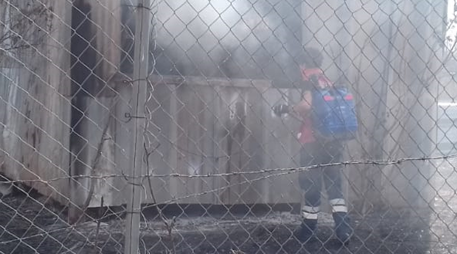 Se incendia predio baldío en Arboledas, Zaachila