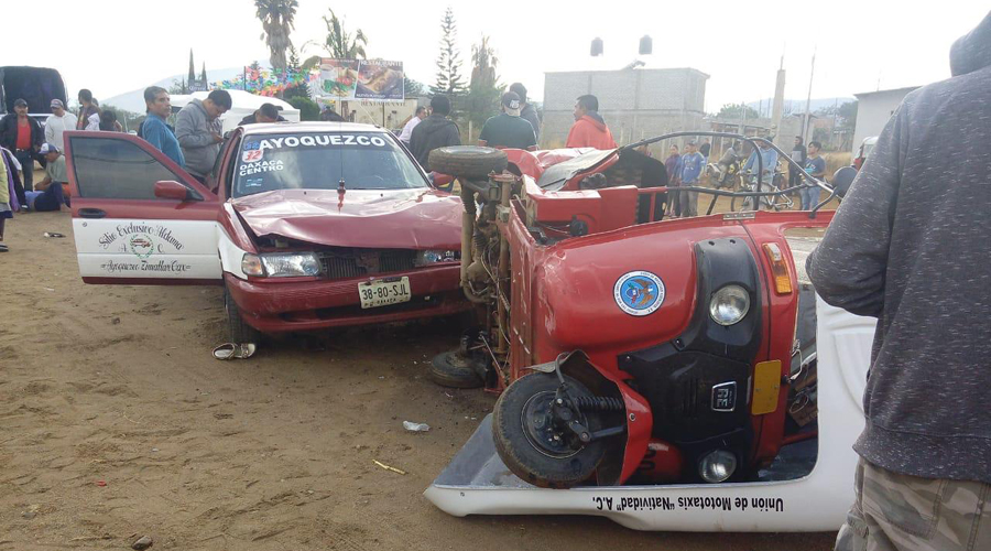 Choque entre taxi y mototaxi deja siete lesionados en San Pablo Huixtepec | El Imparcial de Oaxaca