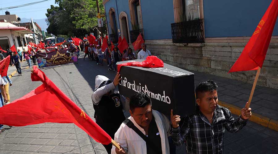 Movilizaciones en el  arranque de Semana  Santa, en la capital de Oaxaca