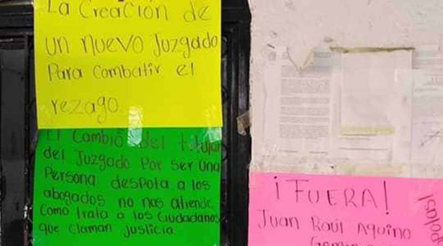 Protestan por desatención en el Juzgado Civil de Salina Cruz