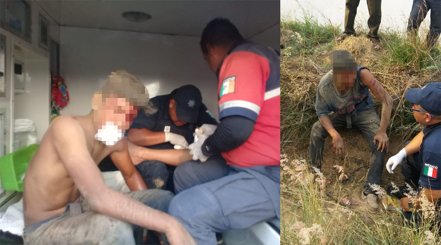 Derrapan dos motociclistas en carretera a Ocotlán