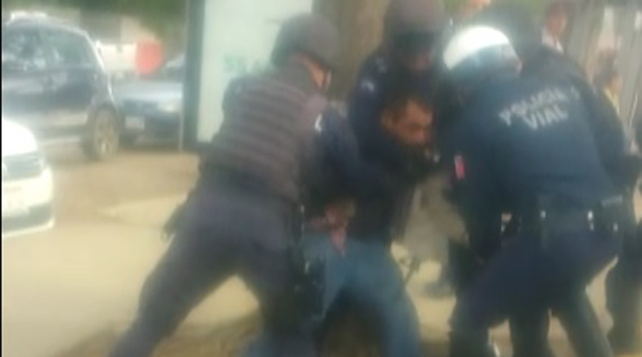 Agreden en Calzada Madero a policía vial municipal