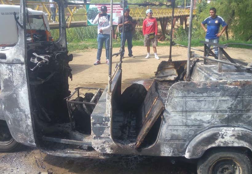 Se incendia mototaxi sobre riberas del Río Atoyac | El Imparcial de Oaxaca