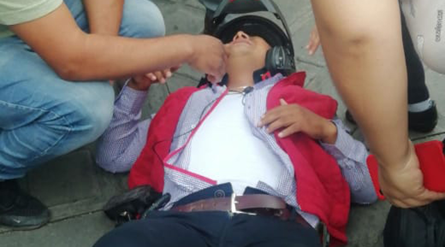 Se accidentan motociclistas en la ciudad de Oaxaca