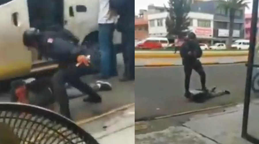Video: Policías detienen y golpean a ladrones de transporte público | El Imparcial de Oaxaca