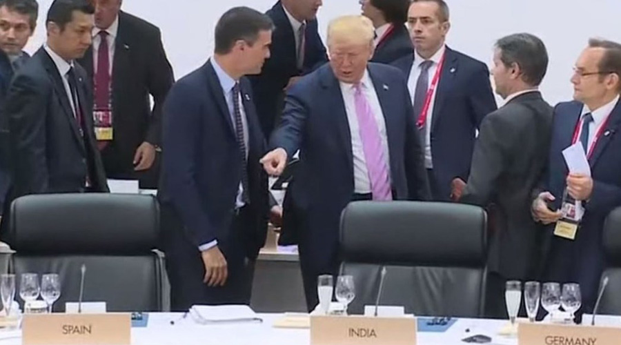 En Cumbre del G20, Trump ordena al presidente español que se siente
