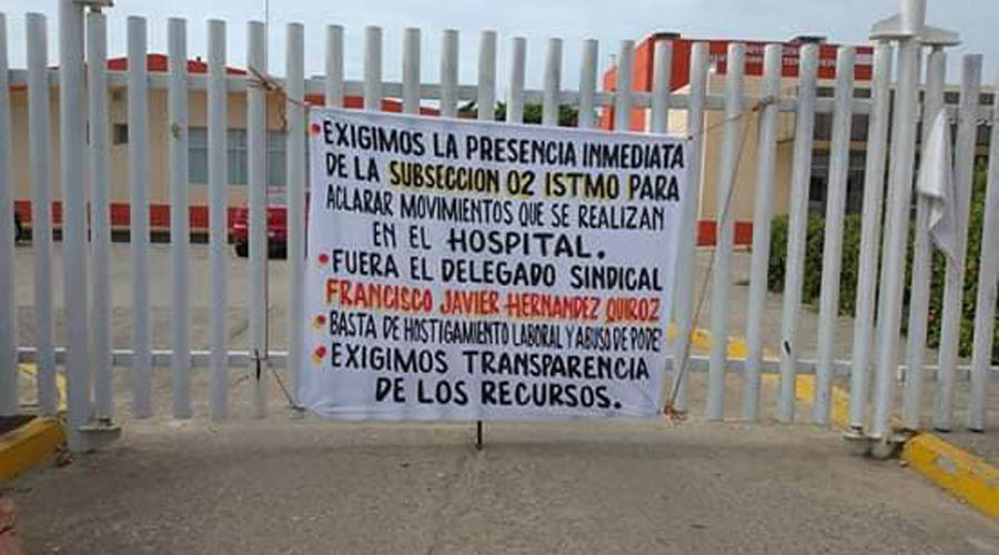 Continúa conflicto en hospitales  de Salina Cruz y Tehuantepec