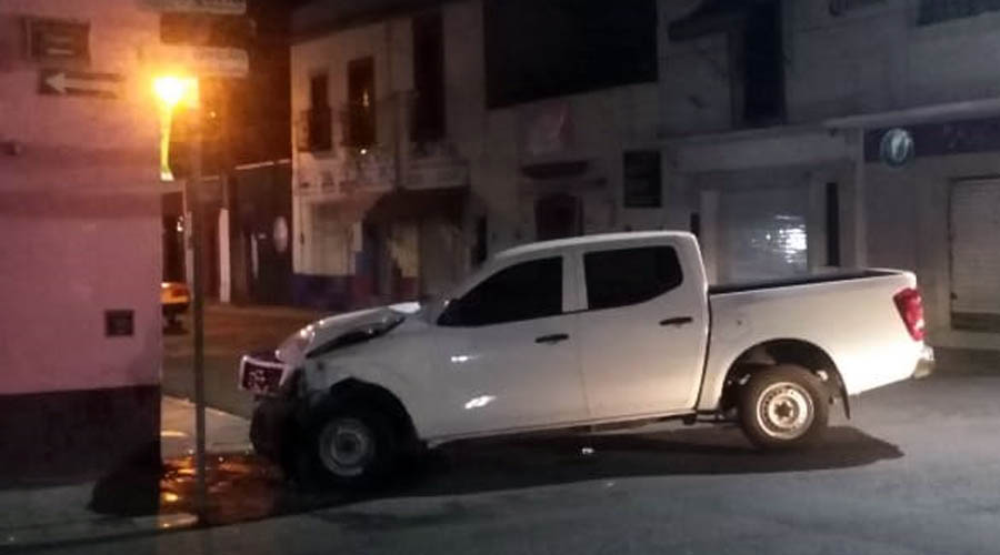 Aparatoso choque en el centro de la ciudad