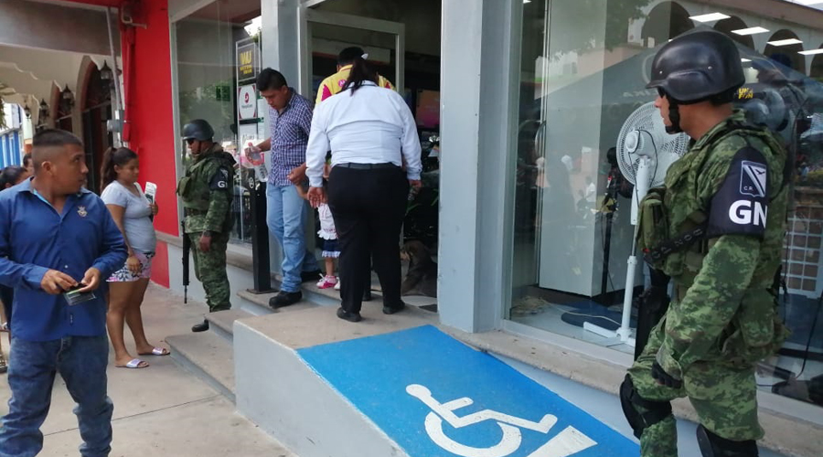 Blinda Guardia Nacional sucursales bancarias de la capital oaxaqueña | El Imparcial de Oaxaca