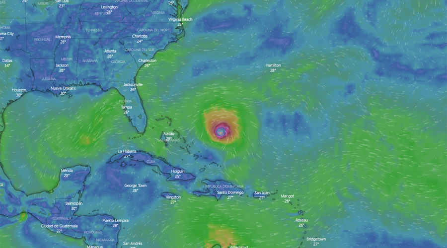 Huracán “Dorian” se intensifica a categoría 4 antes de impactar en Florida
