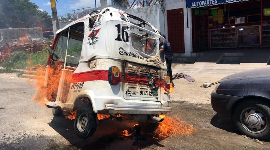 Se quema mototaxi en Juchitán | El Imparcial de Oaxaca