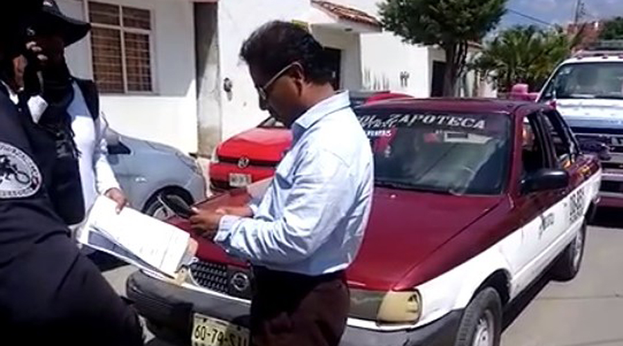 Detiene a taxista tras persecución en Xoxocotlán