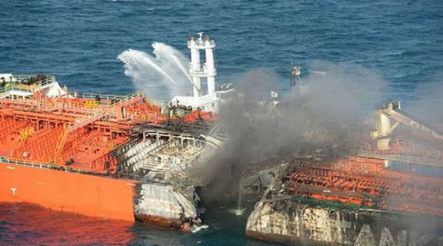 Explosión en buque petrolero coreano deja al menos 18 lesionados