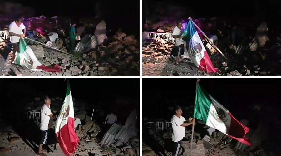 Tras dos años, sigue inspirando héroe que salvó la bandera tras sismo de 2017 | El Imparcial de Oaxaca