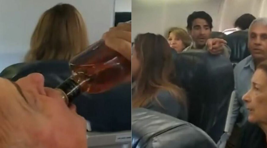 Video: Pasajeros de un avión rezan y otro bebe alcohol durante una emergencia en un vuelo | El Imparcial de Oaxaca