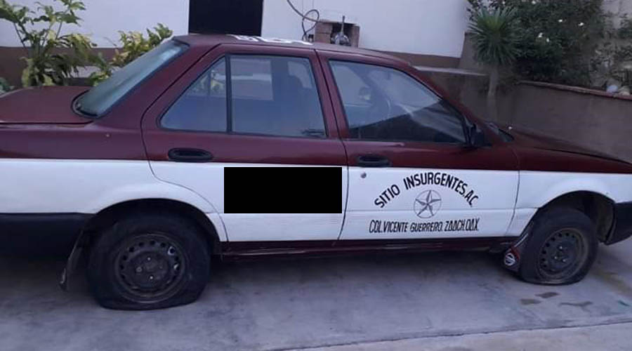 Taxi desaparece en la Vicente Guerrero | El Imparcial de Oaxaca