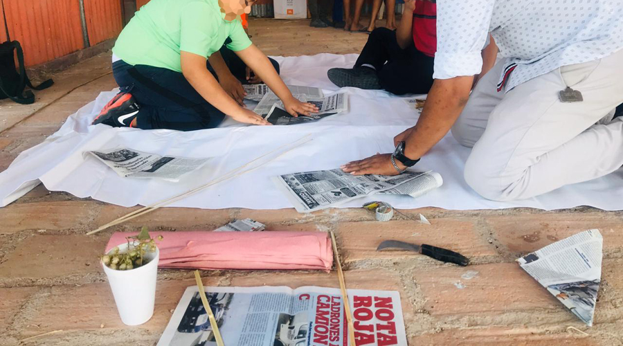 Realizan taller de papalotes en Juchitán