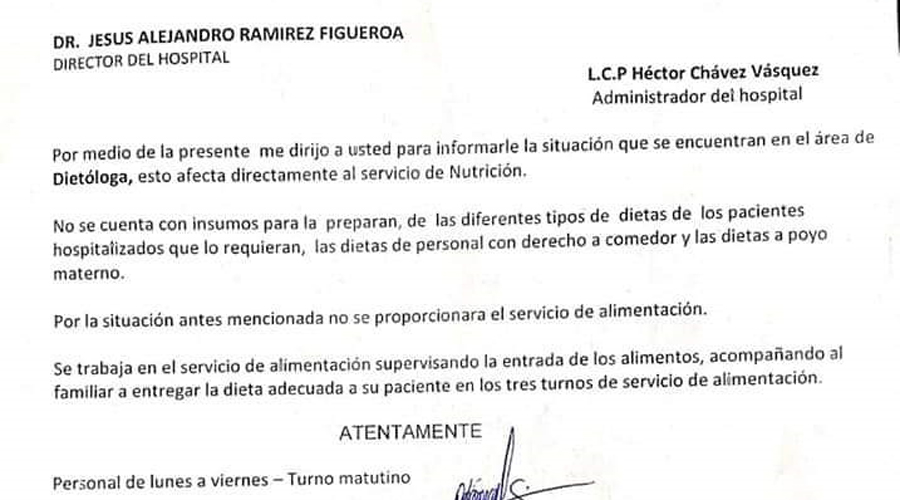 Hospital con Especialidades de Salina Cruz sin la solvencia económica