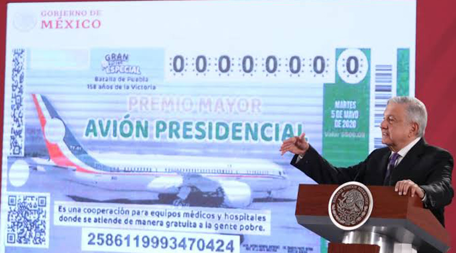 AMLO muestra cómo será el boleto para la rifa del avión presidencial | El Imparcial de Oaxaca
