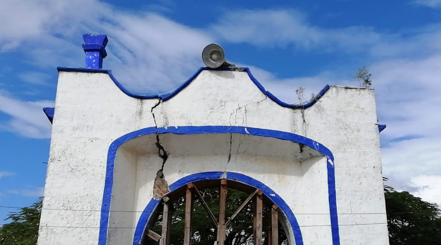 Registran daños en Santa María Petapa por último sismo