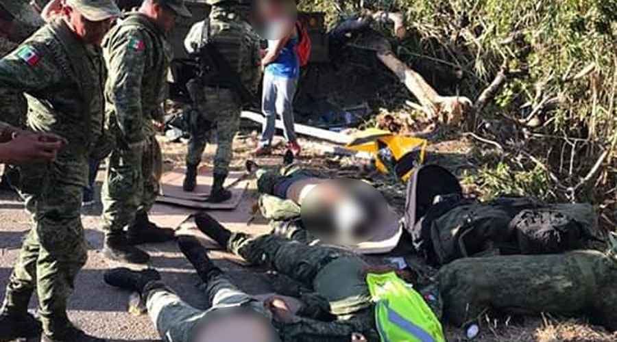 Fatal volcadura de militares en la carretera a Ixtlán