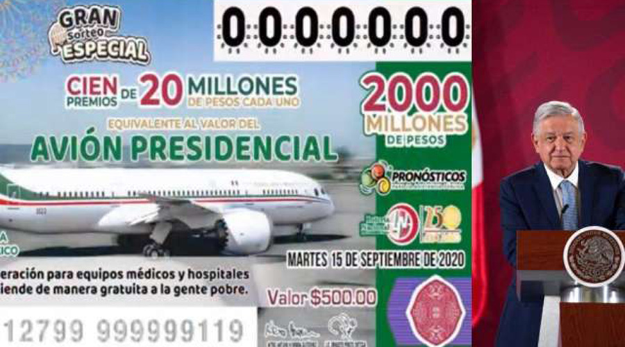 ¡Confirmado! Rifa del avión se hará realidad, con venta de 6 millones de “cachitos” | El Imparcial de Oaxaca