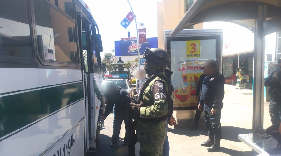 En Oaxaca realizan operativo contra polarizado de camiones del servicio urbano