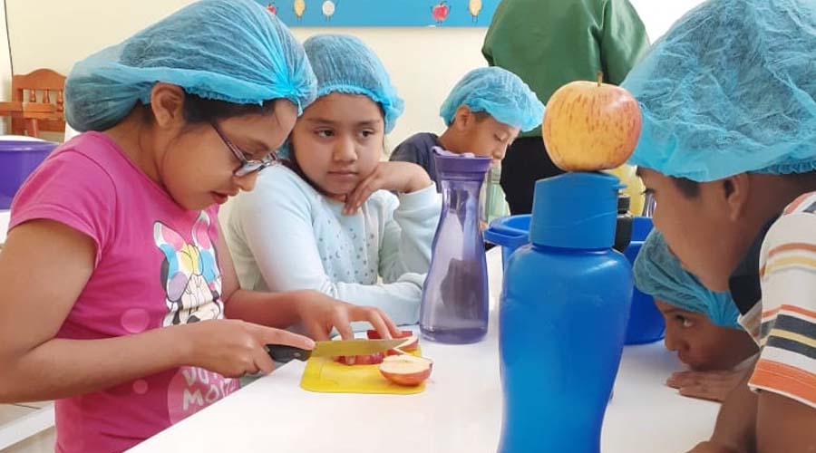 Con un taller, los niños aprendieron la importancia de la alimentación