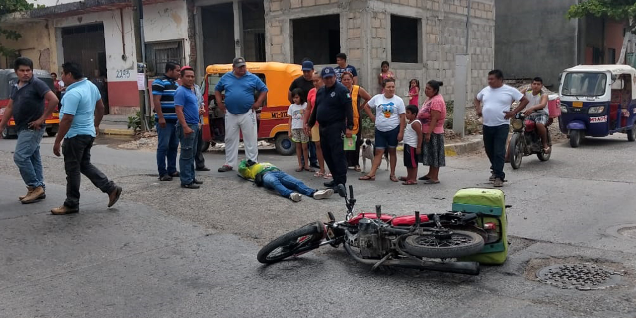 Repartidor choca con mototaxi en Juchitán | El Imparcial de Oaxaca