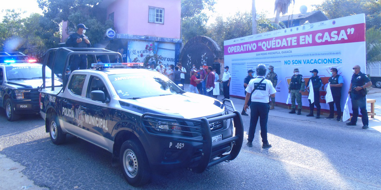 Inician operativo “Quédate en Casa” en San Pedro Pochutla | El Imparcial de Oaxaca
