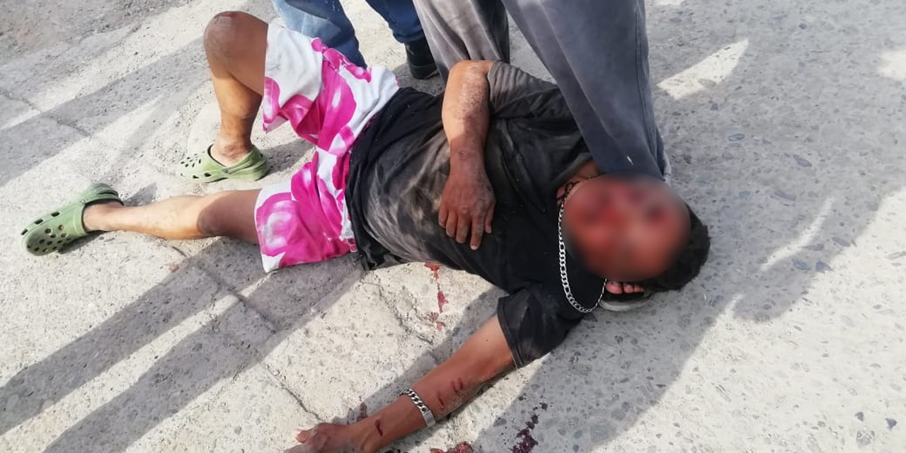 Moticiclista ebrio derrapa en Juchitán