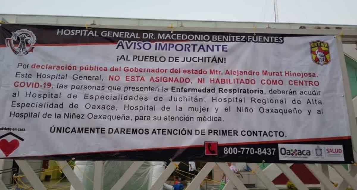 Hospital “Benítez Fuentes” no está habilitado para atender Covid-19