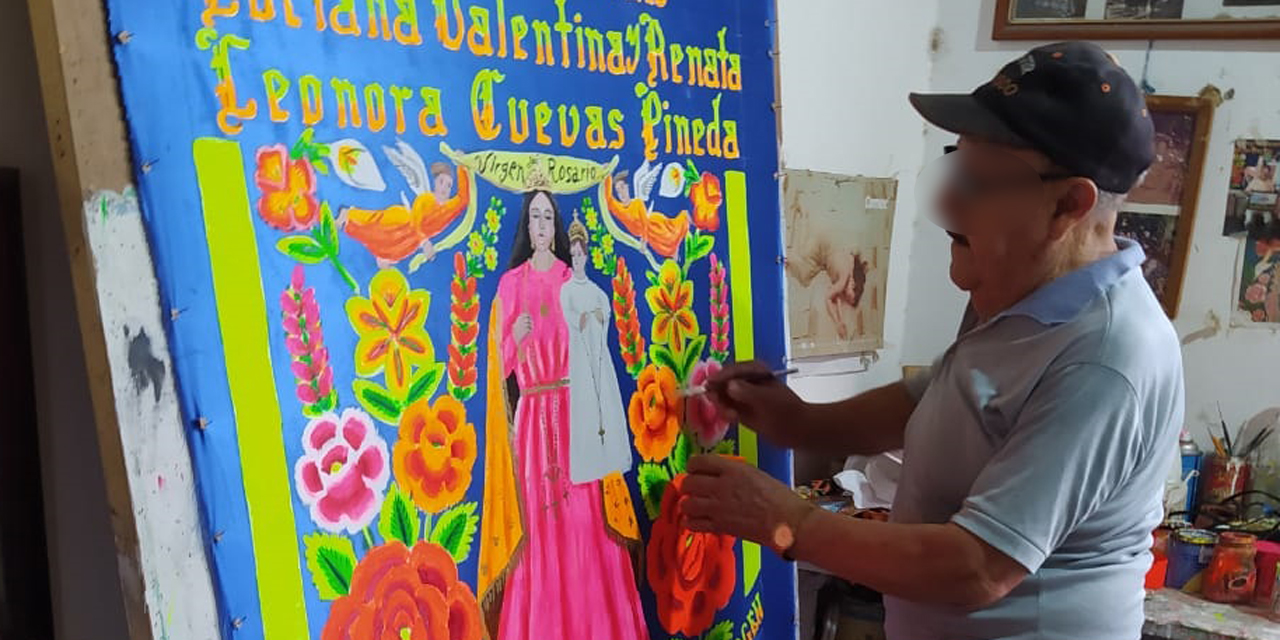 Suspensión de festividades impacta en pintor juchiteco