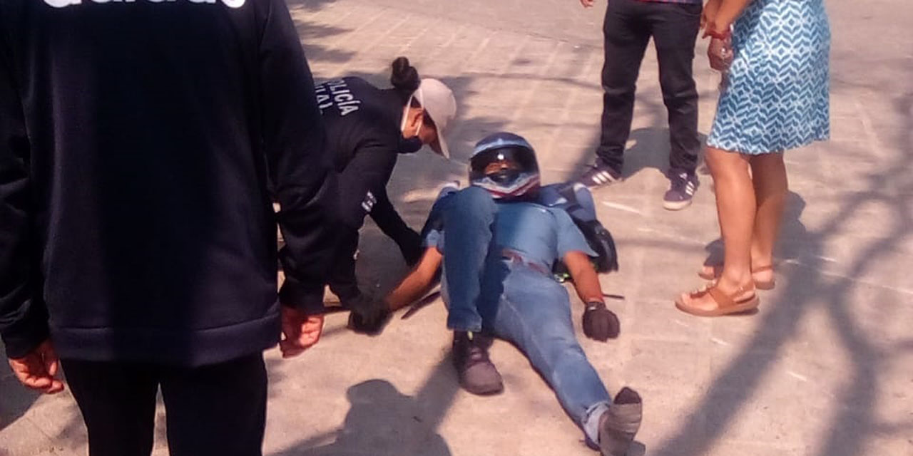 Motociclista derrapa violentamente en Xoxocotlán | El Imparcial de Oaxaca
